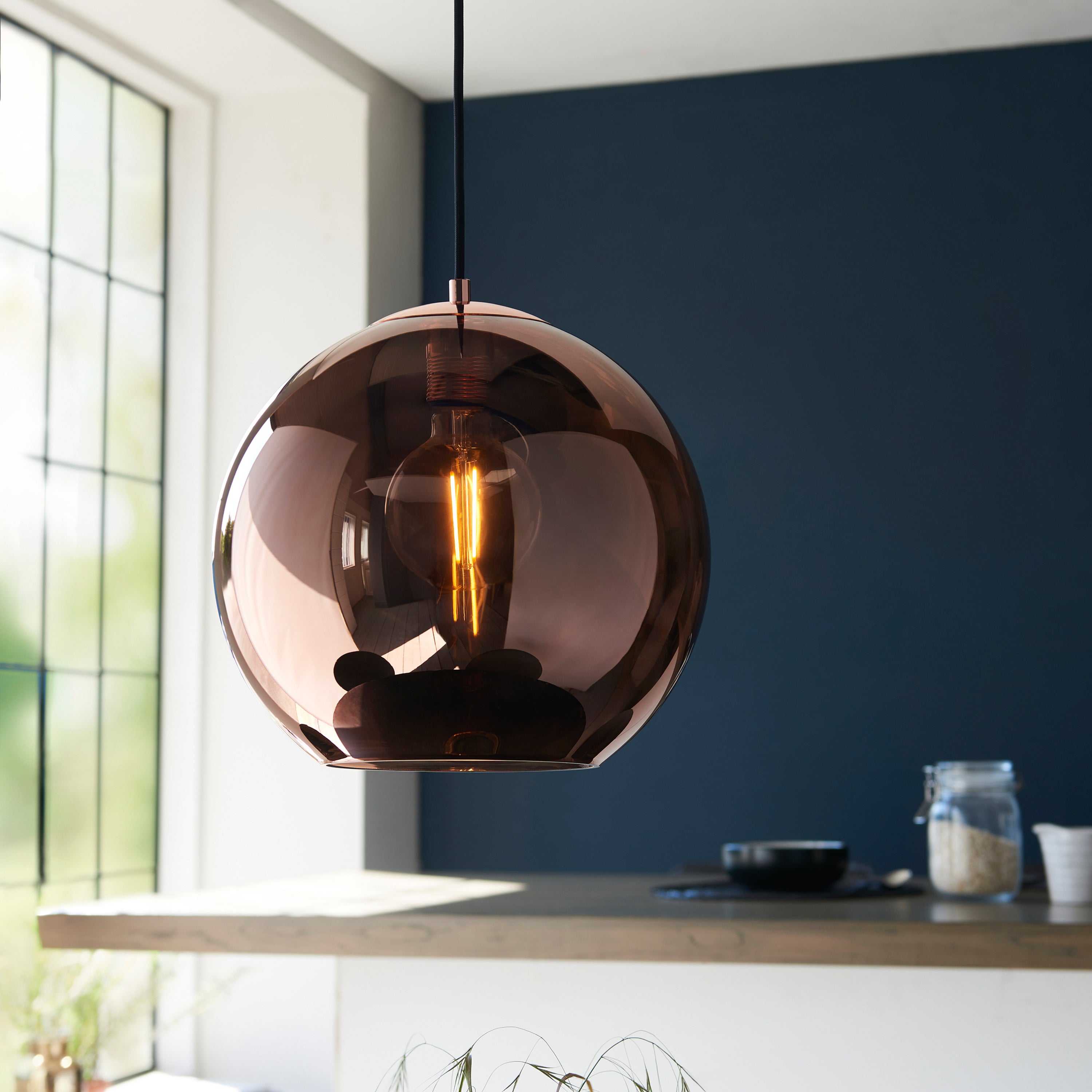 Belver Copper Dome Pendant Light